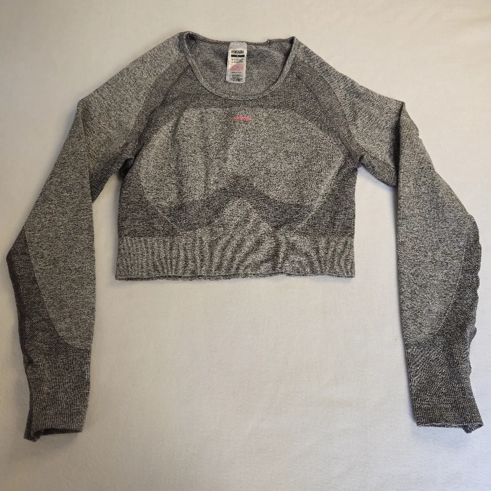 Gymshark Crop Top (grey & pink) XL - Picture 2 of 10